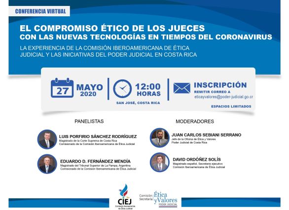 Conferencia Virtual -  El compromiso ético de los jueces con las nuevas tecnologías en tiempos de pandemia